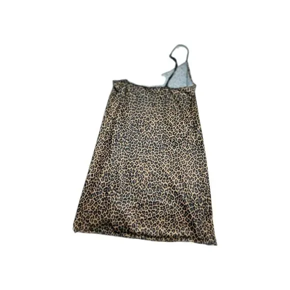 Vintage Vassarette Leopard Print Slip Dress - Size 38/20"/44  Satin Feel - Picture 4 of 7